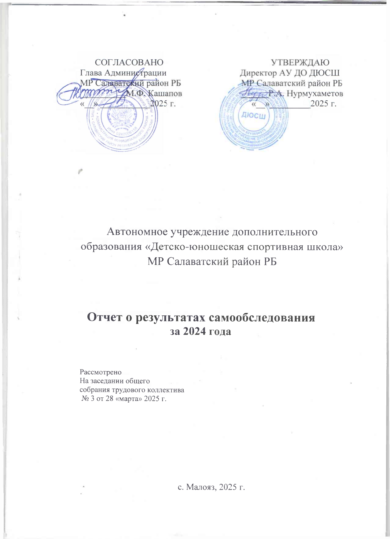 Отчет о результатах самообследования за 2024 год
